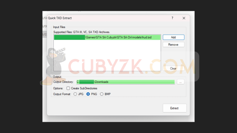 Quick Clic Extractor Quick TXD Extractor - Cubyzk